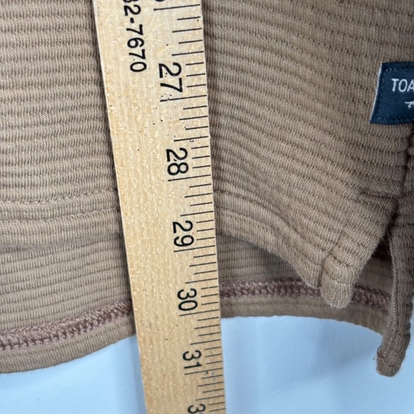 Toad & Co Mens Moonwake 1/4 Zip Pullover M Organic Cotton Brown Gorpcore Fall - Picture 8 of 11